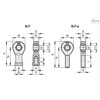 Elesa Rod End, Glass-Fibre Reinforced Polyamide Based (PA) Special Technopolymer, M8 Thrd Sz BJT.